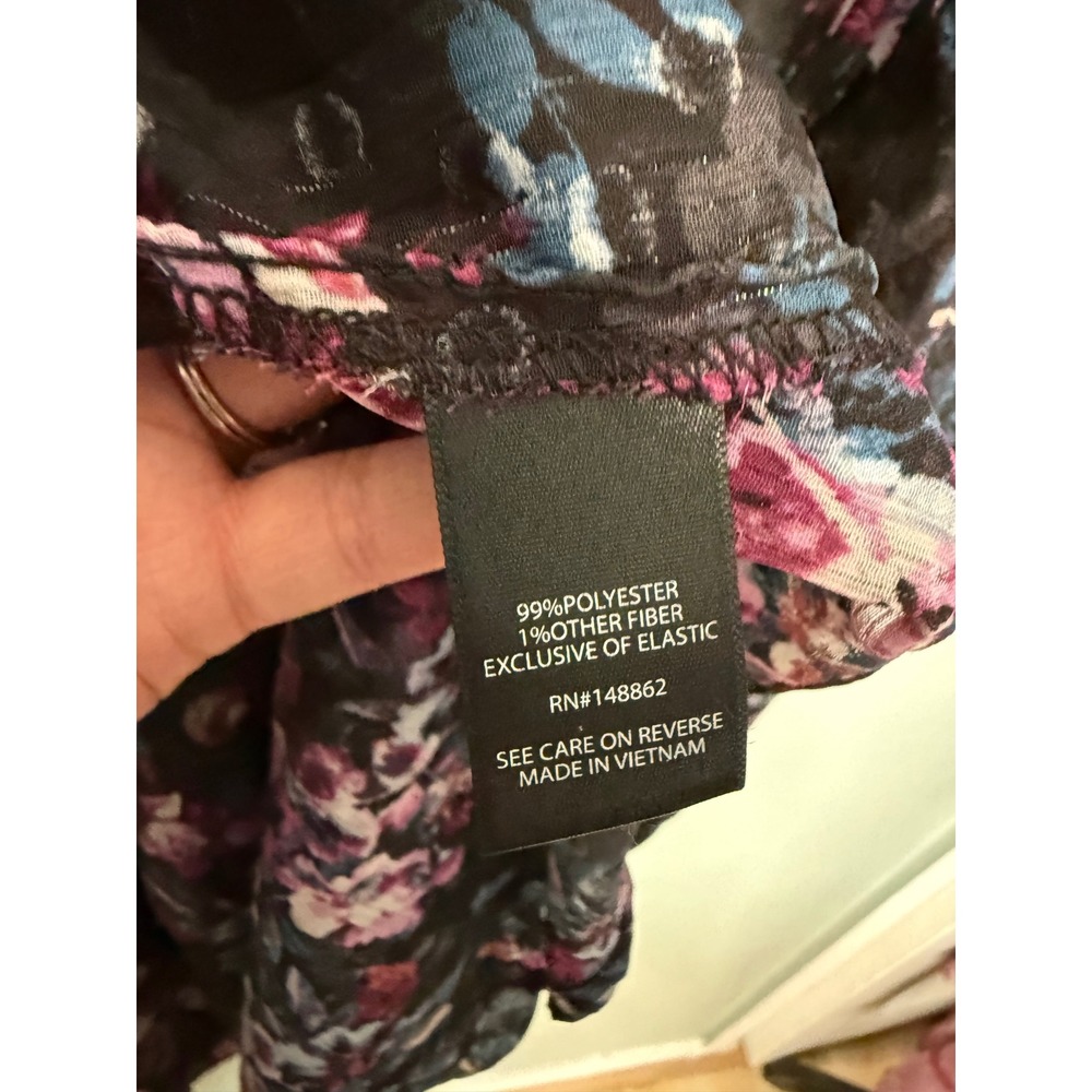 Torrid Lurex Chiffon Maxi Kimono open front floral romantic whimsical - Picture 4 of 11